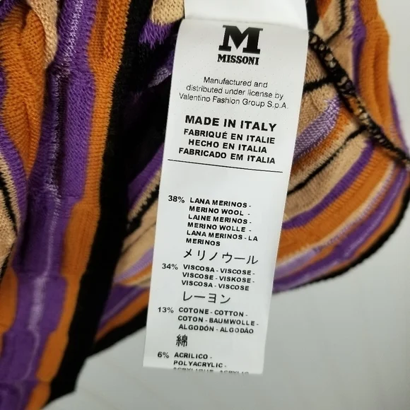 M Missoni NWT Long Sleeve Sweater Dress US 6 EU42 Multi Color Wool Blend 3D Knit - Picture 8 of 16